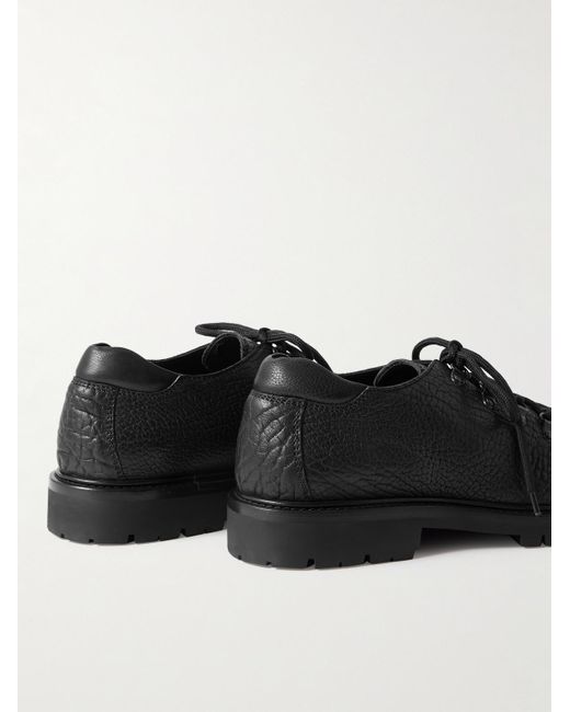 Officine Creative Black Full-grain Leather Derby Shoes for men