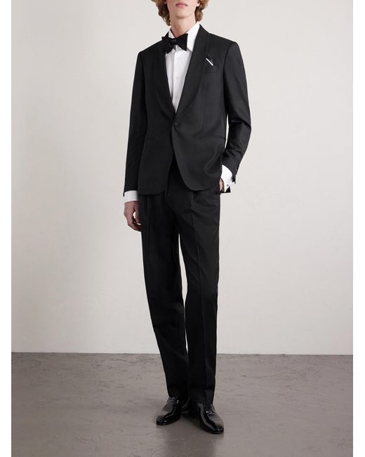 Lardini Black Soirée Virgin Wool-Blend Tuxedo Jacket for men