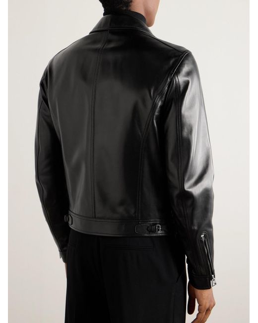 Tom Ford Black Leather Jacket for men