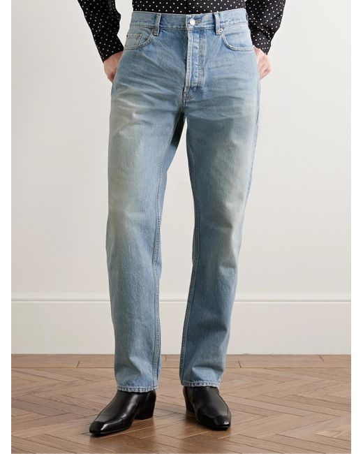 Saint Laurent Blue Mick Straight-Leg Jeans for men