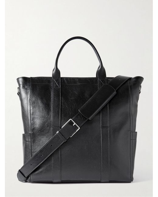 Metier Black Mariner Elvis Leather Tote Bag for men