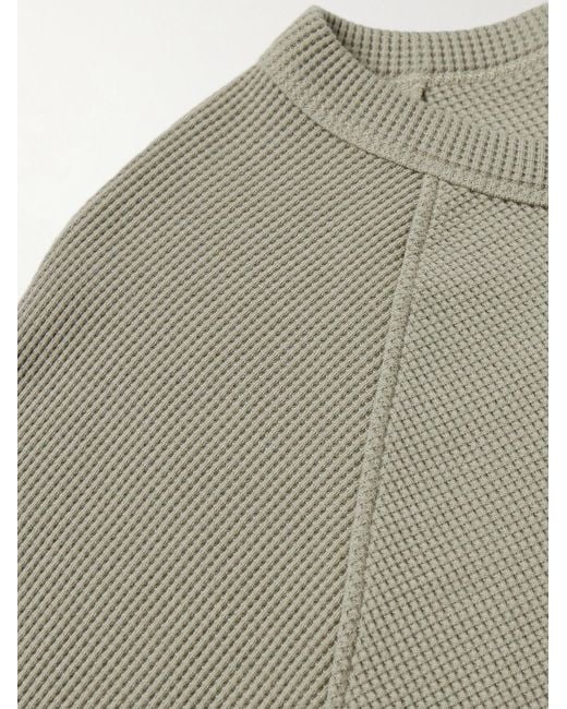 Agolde Green Payson Waffle-Knit Cotton-Blend T-Shirt for men