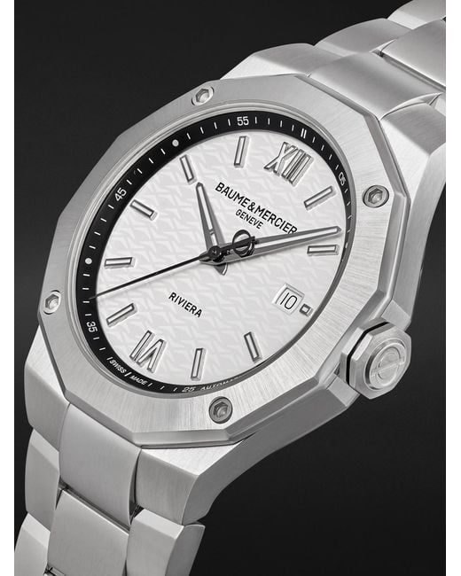 Baume & Mercier Black Riviera Automatic 42mm Stainless Steel Watch for men