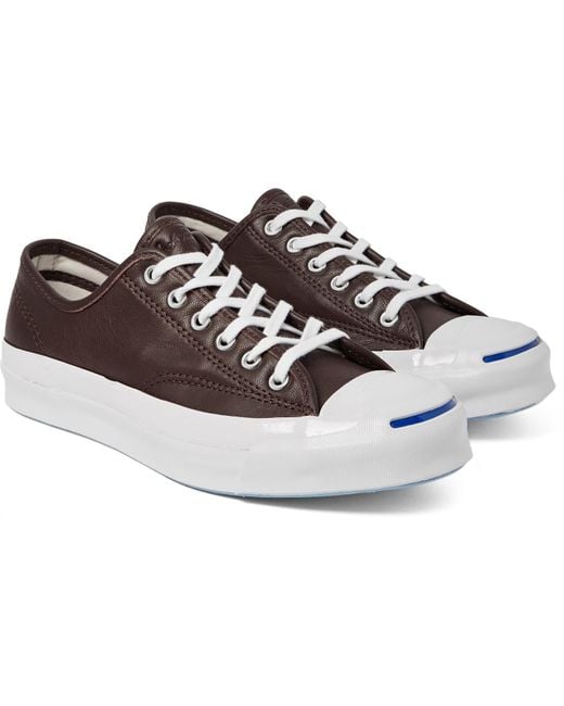 Converse Jack Purcell Signature Leather Sneakers in Brown for Men | Lyst