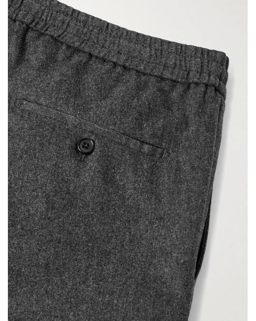 Incotex Gray Tapered Pleated Wool And Cashmere-Blend Trousers for men