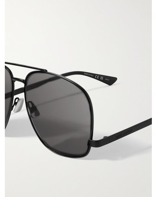 Saint Laurent Black Aviator-style Metal Sunglasses for men