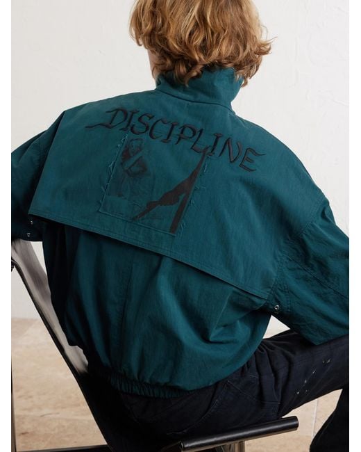 Enfants Riches Deprimes Blue Discipline Logo-Embroidered Shell Track Jacket for men