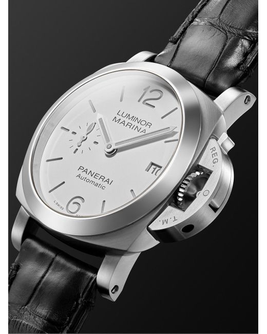 Panerai Black Luminor Marina Quaranta Automatic Stainless Steel Watch, Ref. Pam01271 for men