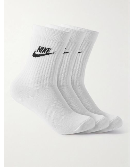 Nike Set aus drei Sportswear Everyday Essential Socken aus recyceltem Dri- FIT-Material in Weiß für Herren | Lyst DE
