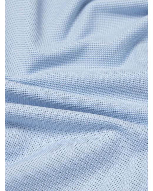 Mr P. Blue Two-Tone Piqué Golf Polo Shirt for men