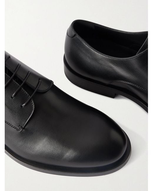 Jil Sander Black Leather Derby Shoes for men