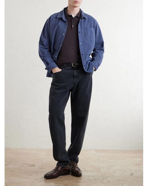 Canali Blue Wool Polo Shirt for men