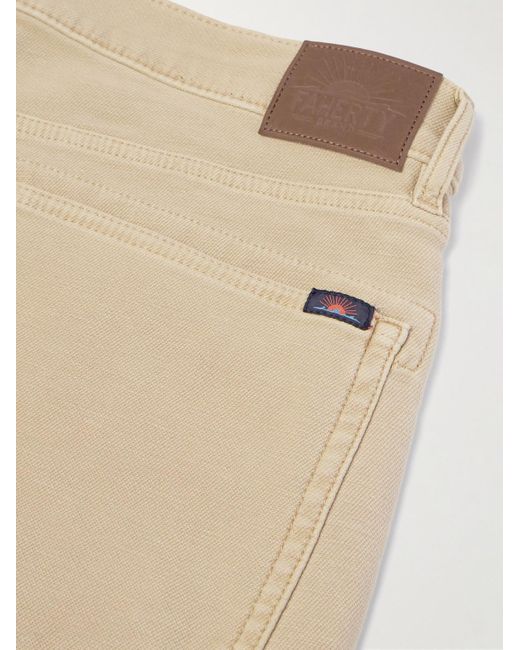Pantaloni slim-fit in jersey di misto cotone di Faherty Brand in Natural da Uomo