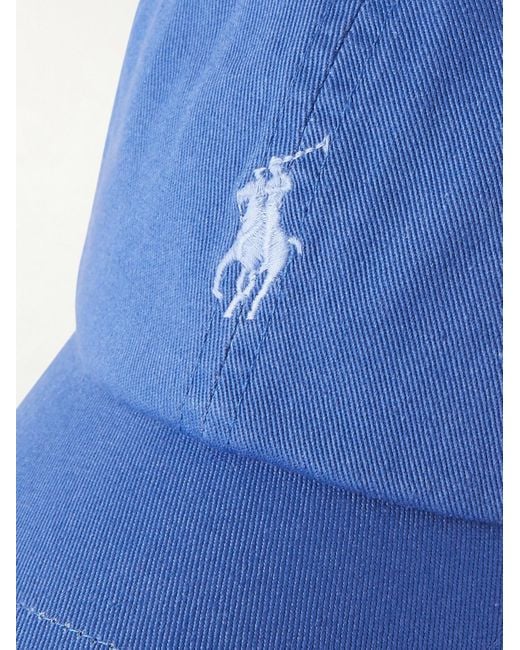 Polo Ralph Lauren Blue Logo-embroidered Cotton-twill Baseball Cap for men