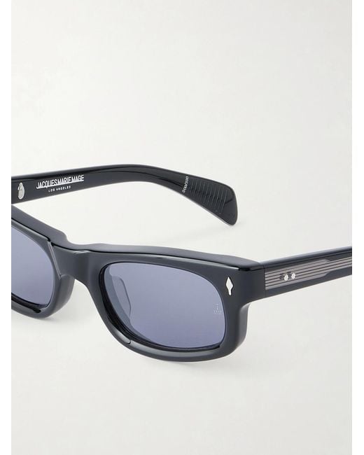 Jacques Marie Mage Blue Initials Square-Frame Acetate Sunglasses for men