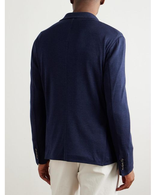 Loro Piana Blue Cashmere And Silk-Blend Blazer for men