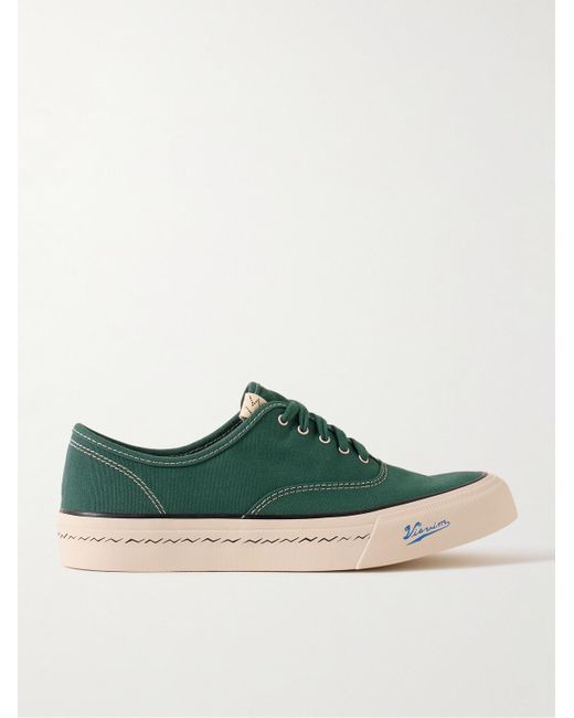 Visvim Green Logan Canvas Sneakers for men