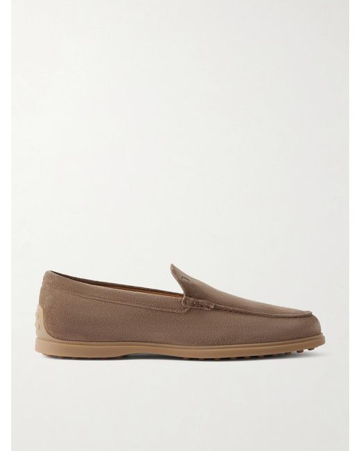 Tod's White Suede Loafers for men