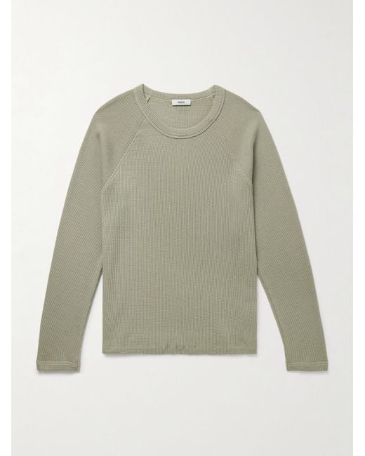 Agolde Green Payson Waffle-Knit Cotton-Blend T-Shirt for men
