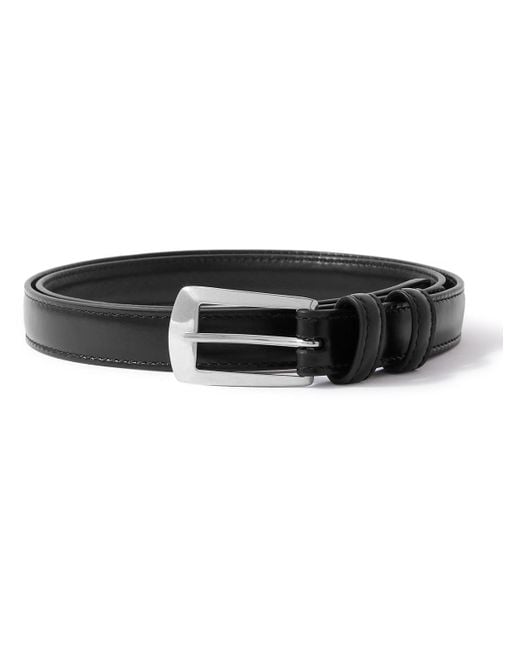 Céline Black 1.8Cm Glossed-Leather Belt for men