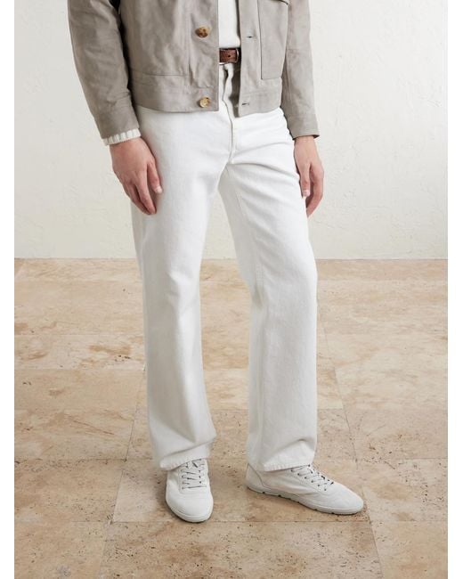 Brunello Cucinelli Natural Suede Sneakers for men