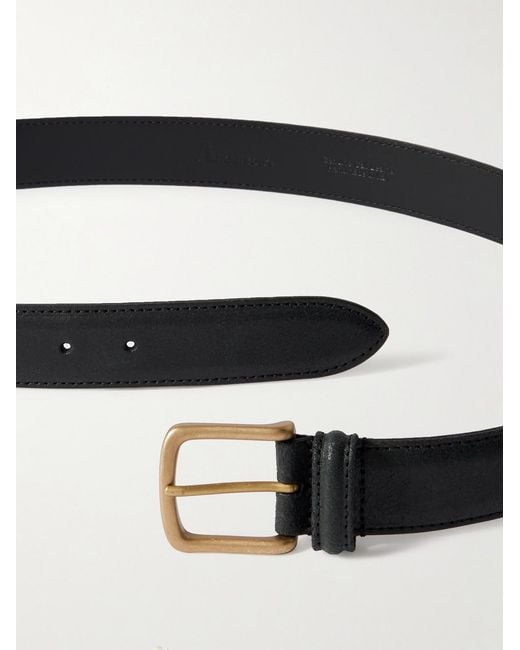 3.5Cm Leather Belt di Andersons in Black da Uomo
