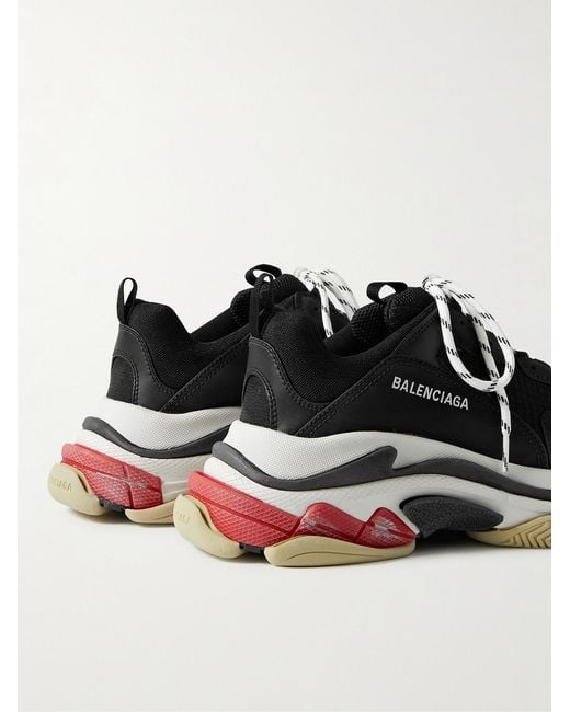 Balenciaga Black Triple S Sneakers, 100% Polyester for men