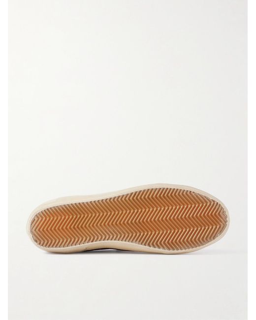 Golden Goose Deluxe Brand Brown Super-Star Distressed Leather-Trimmed Suede Sneakers for men