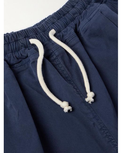 Frankie Shop Blue Wide-leg Pleated Denim Drawstring Shorts for men