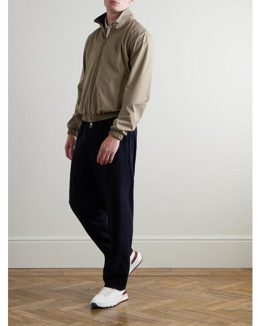 Loro Piana Blue Gaspard Tapered Virgin Wool And Cashmere-Blend Trousers for men