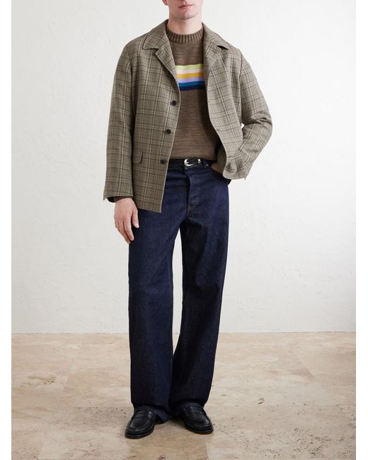Kapital Gray Peckish Striped Cotton And Wool-Blend Sweater for men
