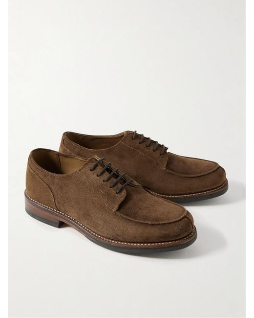 GRENSON Mac Derby-Schuhe aus Veloursleder in Brown für Herren