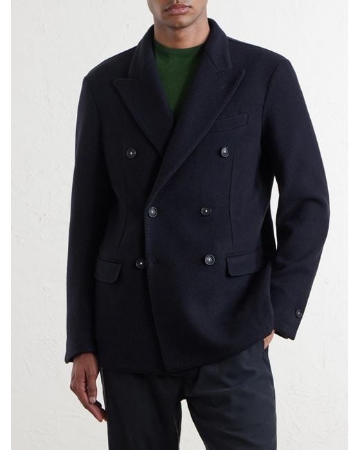 Massimo Alba Blue Brando Cashmere Coat for men