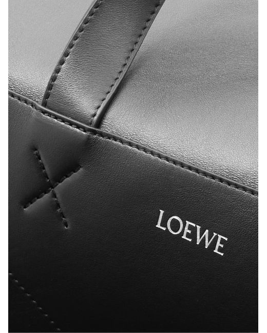 Borsone convertibile grande in pelle Puzzle Fold di Loewe in Black da Uomo