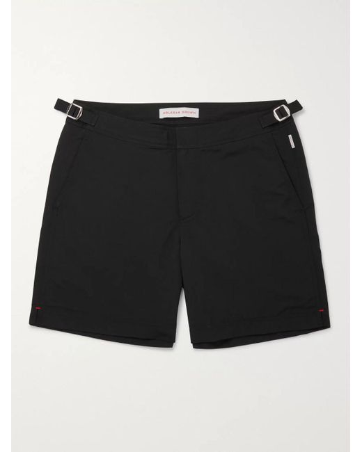 Orlebar Brown Black Bulldog Mid-Length Swim Shorts for men
