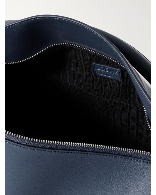 Loewe Blue Puzzle Edge Large Logo-Debossed Leather Messenger Bag for men