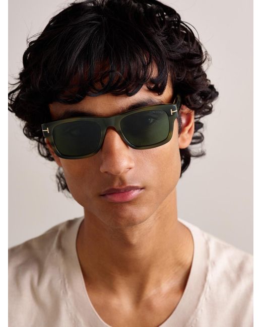 Tom Ford Green Smith Square-frame Tortoiseshell Acetate Sunglasses for men