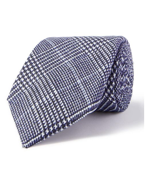 Brunello Cucinelli Blue 8cm Linen And Silk-blend Jacquard Tie for men
