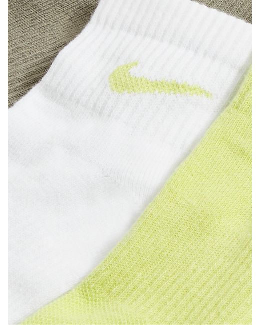Nike Three Pack Everyday Plus Cushioned Dri Fit Cotton Blend Socks In Green For Men Lyst Nike Three Pack Everyday Plus Cushioned Dri Fit Cotton Blend Socks In Green For Men Lyst