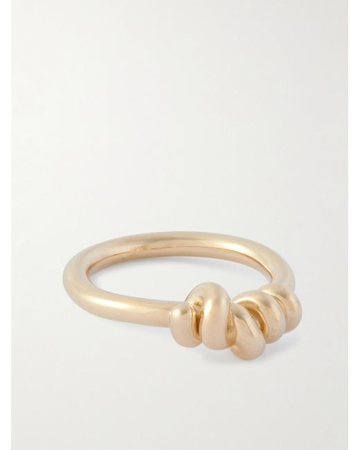 Luis Morais Entangled Knot Ring aus 14 Karat Gold in Natural für Herren