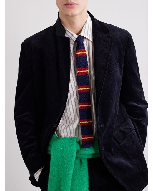 Polo Ralph Lauren Blue Cotton-Blend Corduroy Suit Jacket for men