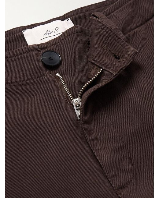 Mr P. Brown Straight-Leg Cotton-Blend Twill Trousers for men