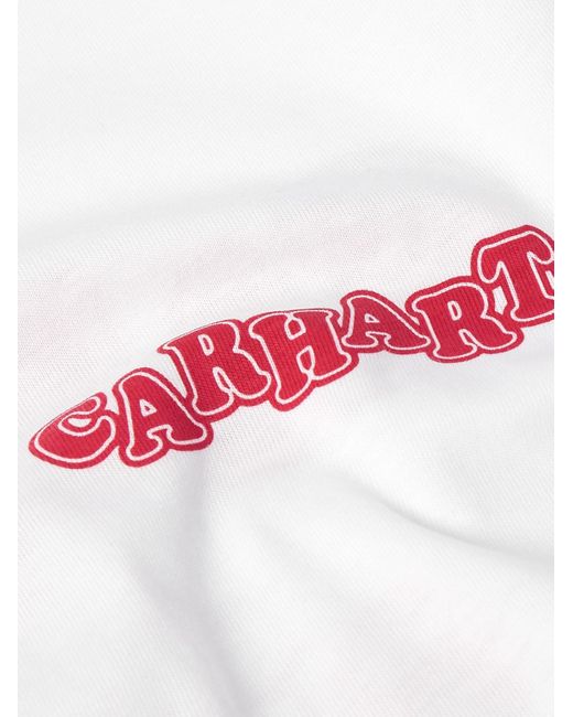 T-shirt in jersey di cotone con logo di Carhartt in White da Uomo