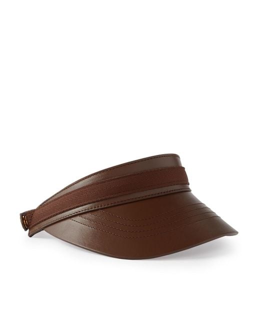 Tom Ford Leather Visor in Brown for Men Lyst