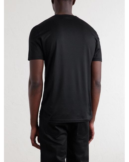 Gucci Black Silk-Jersey T-Shirt for men