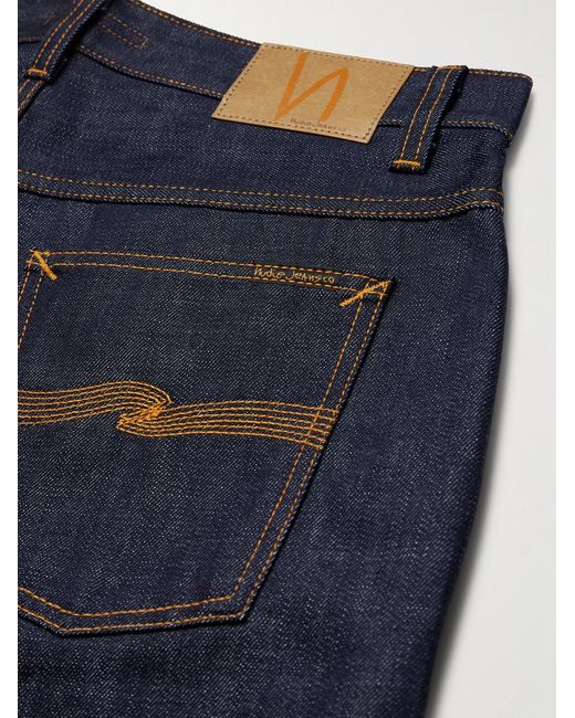 Nudie Jeans Blue Loud Larry Wide-Leg Organic Jeans for men