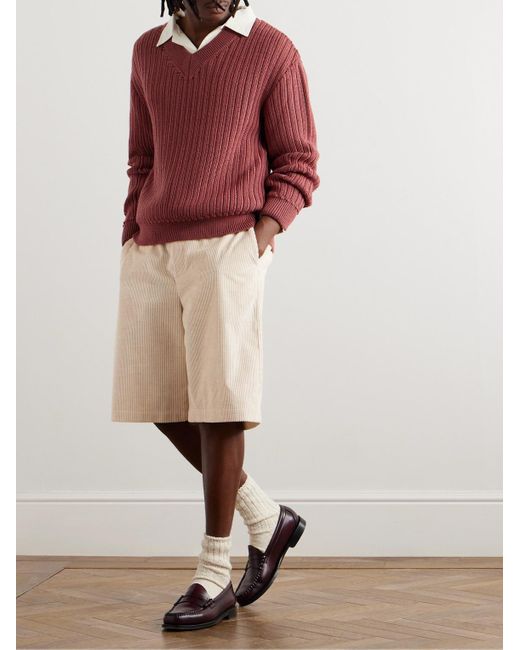 A Kind Of Guise Dejan Shorts aus Baumwollcord in Natural für Herren