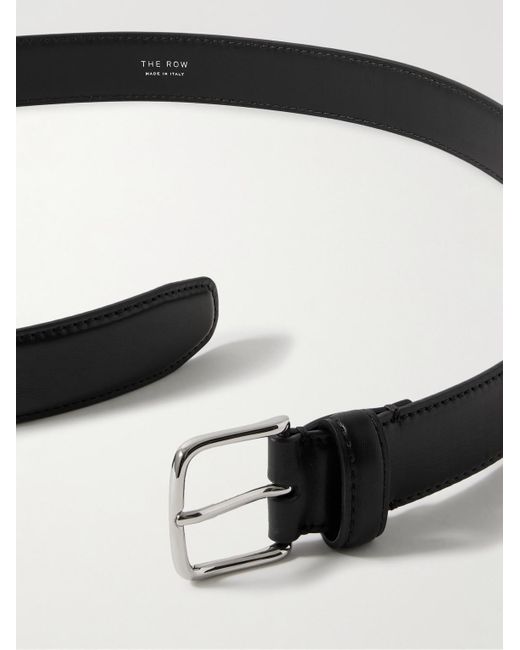The Row Black 3cm Leather Belt for men