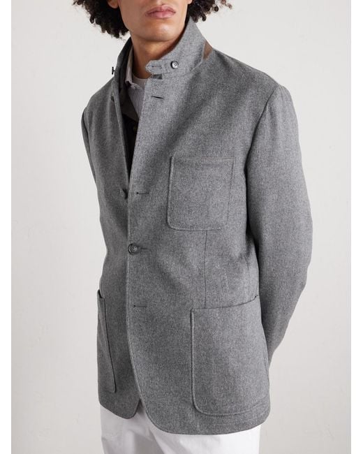 Canali Gray Cashmere Jacket for men