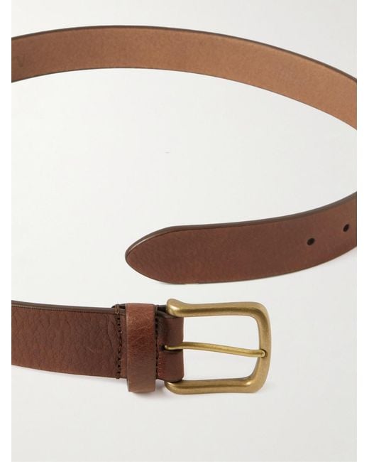 3.5Cm Full-Grain Leather Belt di Andersons in Brown da Uomo